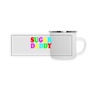 Sugar daddy - Mug panoramique émaillé - blanc - Devant