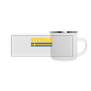 Sverige - Mug panoramique émaillé - blanc - Devant