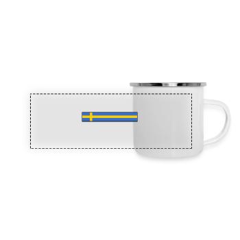 Schweden - Mug panoramique émaillé - blanc - Devant