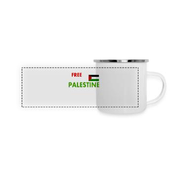 Free palestine فلسطين - Panoramic Camper Mug - white - Front