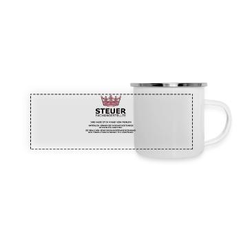 Steuerfachangestellte - Panorama Emaille-Tasse - Weiß - Vorne