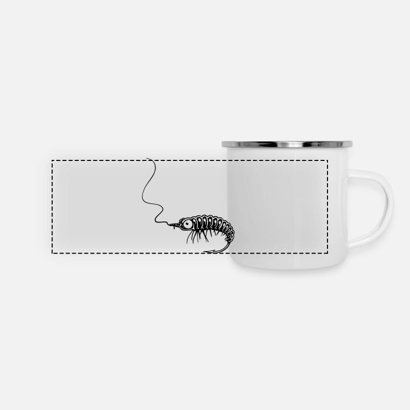 NYMPHE - Panorama Emaille-Tasse - Weiß