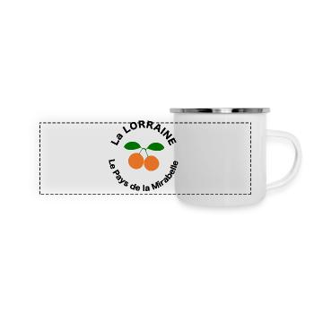 Lorraine Mirabelles - Mug panoramique émaillé - blanc - Devant