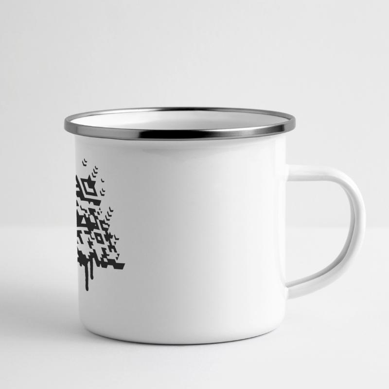 A 3D bar code as a graffiti Panoramic Camper Mug