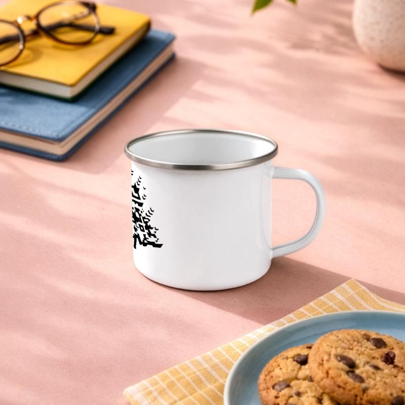 A 3D bar code as a graffiti Panoramic Camper Mug
