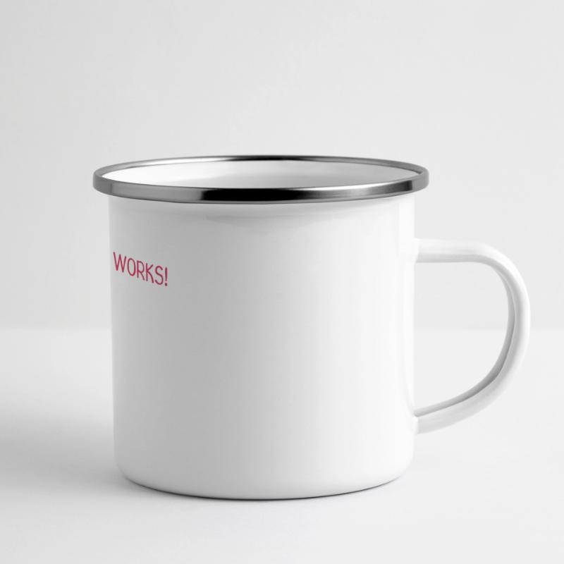 My code works Programmierer Informatiker Panorama Emaille-Tasse