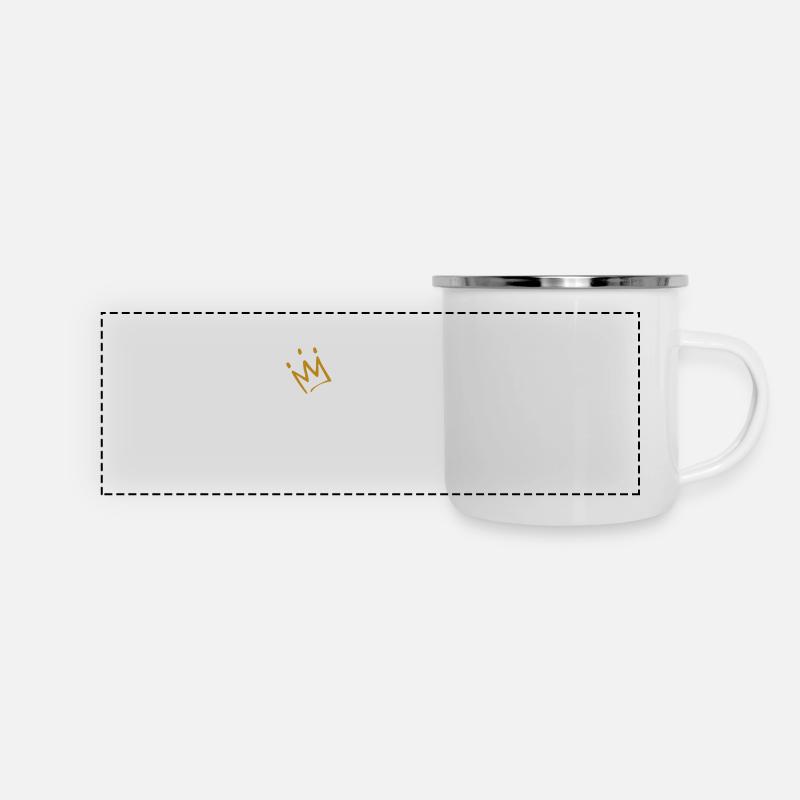 Bräutigam Junggesellenabschied - Panorama Emaille-Tasse - Weiß