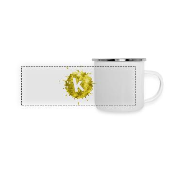 stain yellow k - Panoramic Camper Mug - white - Front