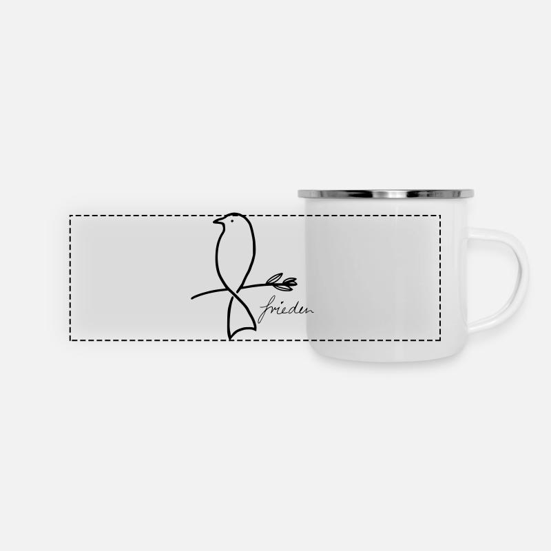 Paix - Mug panoramique émaillé - blanc