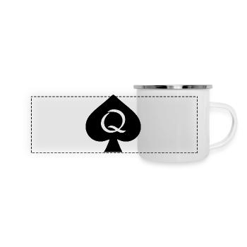 DAME DE PIQUE - Mug panoramique émaillé - blanc - Devant