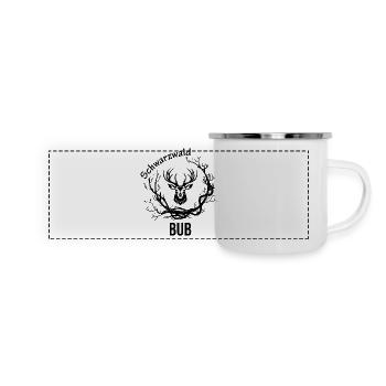 Schwarzwald Bub - Panorama Emaille-Tasse - Weiß - Vorne