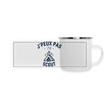J peux pas j ai Scout - Mug panoramique émaillé - blanc - Devant