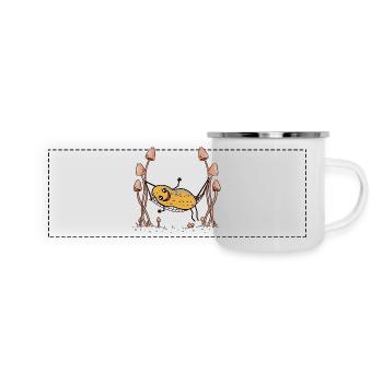 Cacahuètes Cacahuètes Hamac Chill Écrou suspendu - Mug panoramique émaillé - blanc - Devant