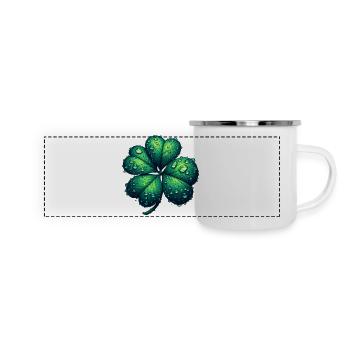 Four-leaf clover - Panoramic Camper Mug - white - Front