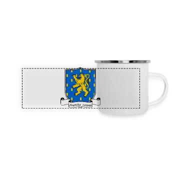 Franche-Comté - Panorama Emaille-Tasse - Weiß - Vorne