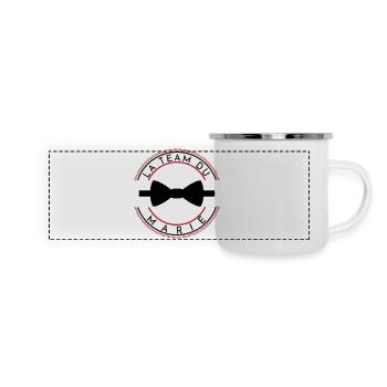 DESIGN EVG LA TEAM DU MARIÉ - Mug panoramique émaillé - blanc - Devant