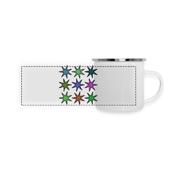 HAPPY BIRTHDAY. JOYEUX ANNIVERSAIRE. ANNIVERSAIRE. - Mug panoramique émaillé - blanc - Devant