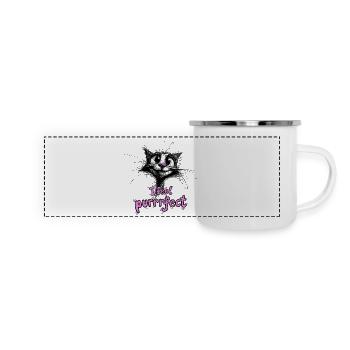 Super cute cat - I feel purrrfect - Panoramic Camper Mug - white - Front