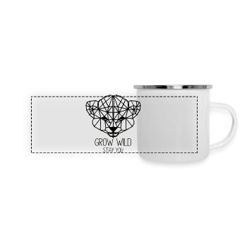 grow wild. Stay you - Panorama Emaille-Tasse - Weiß - Vorne