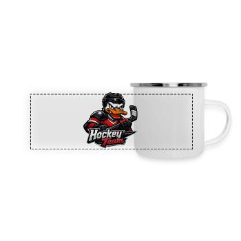 Duck Hockey Mascot - Panoramic Camper Mug - white - Front