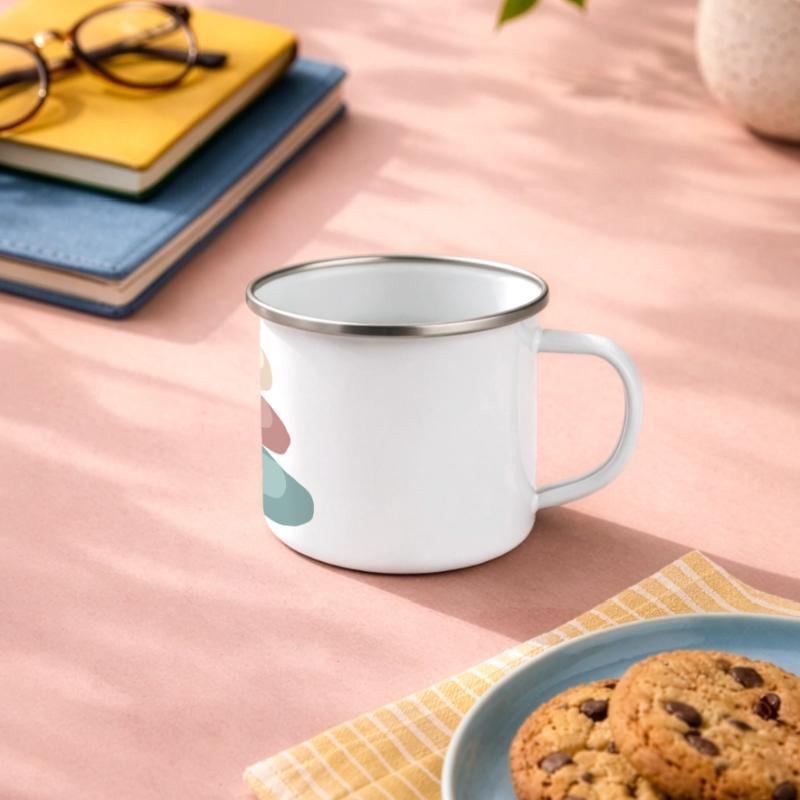 Pastel Stone Stack Panoramic Camper Mug