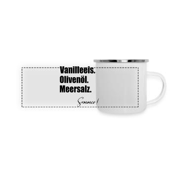 Vanilleeis Sommer Olivenöl - Panoramic Camper Mug - white - Front