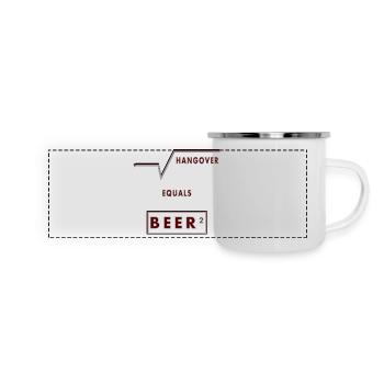 BEER - Panorama Emaille-Tasse - Weiß - Vorne