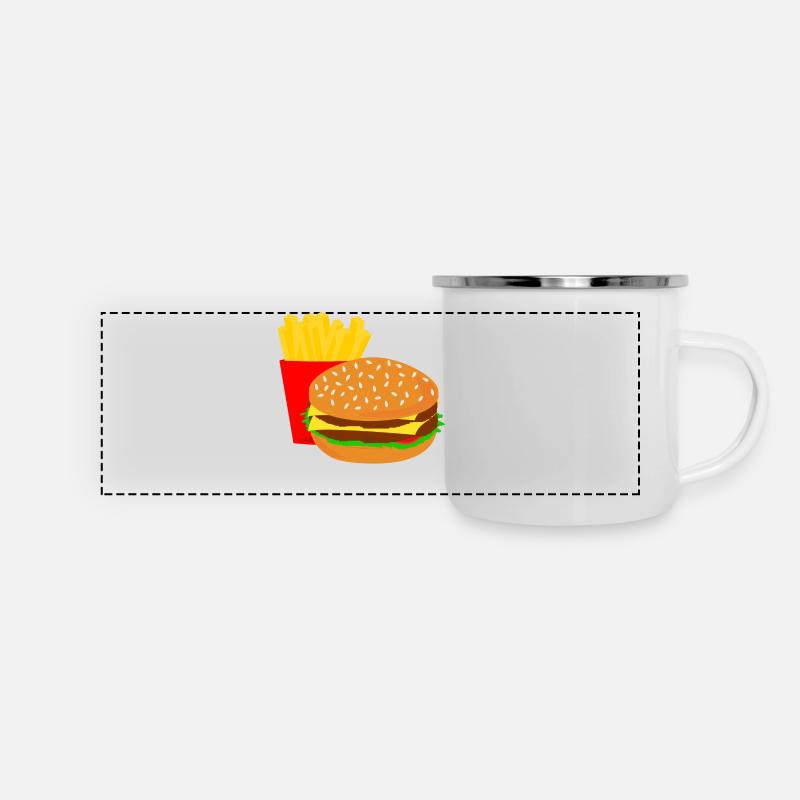 Burger Pommes Food Lover Gift Gift Idea - Panoramic Camper Mug - white