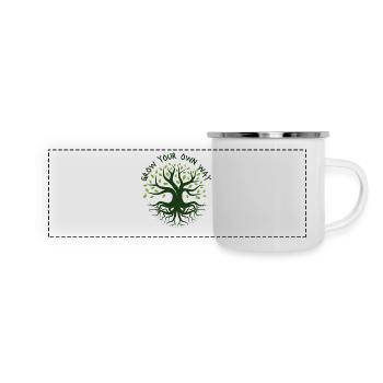 Cultivez à votre façon - Mug panoramique émaillé - blanc - Devant