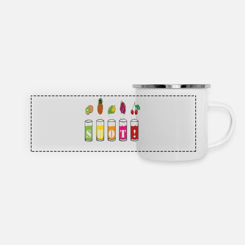 Holiday Drinks SHOT - Panoramic Camper Mug - white