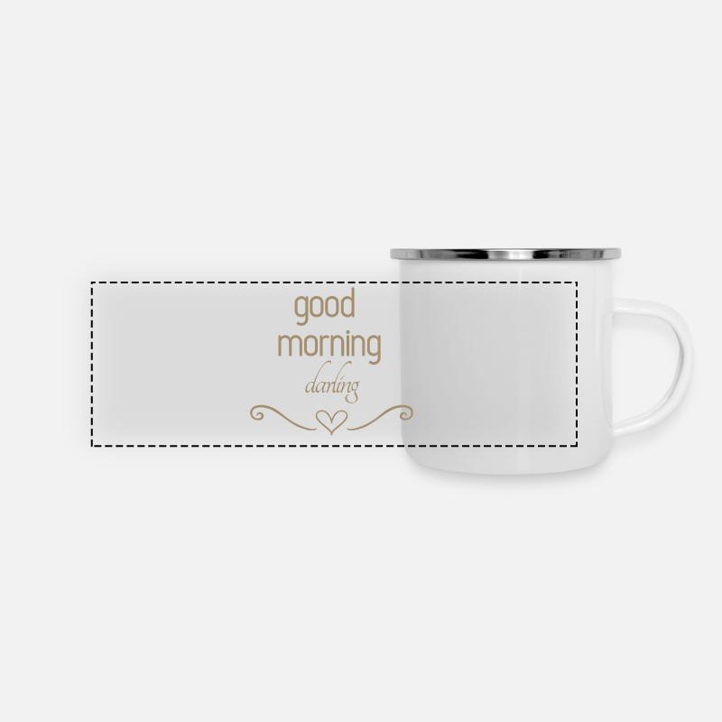 good morning darling - Panoramic Camper Mug - white
