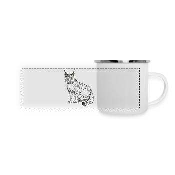 Harzluchs - Panorama Emaille-Tasse - Weiß - Vorne