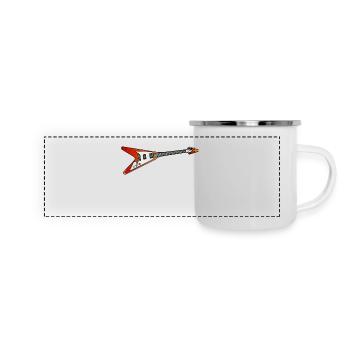 Flying V - Panorama Emaille-Tasse - Weiß - Vorne