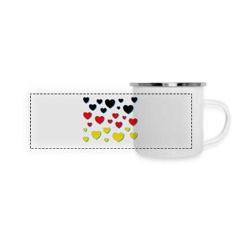 deutschland schwarz rot gold - Panorama Emaille-Tasse - Weiß - Vorne