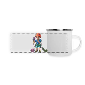 Little baby climber 4 - Panoramic Camper Mug - white - Front