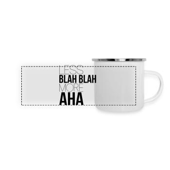less blah blah - Panoramic Camper Mug - white - Front