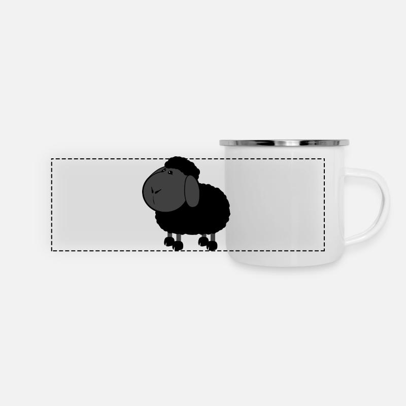 brebis galeuse - Mug panoramique émaillé - blanc