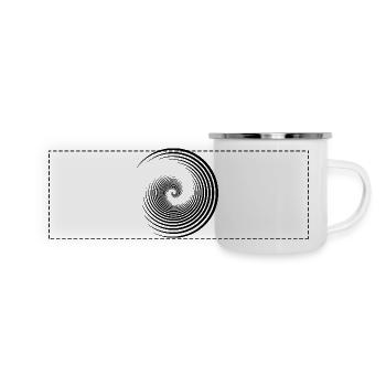 Spiral Shell Retro Idée Cadeau - Mug panoramique émaillé - blanc - Devant