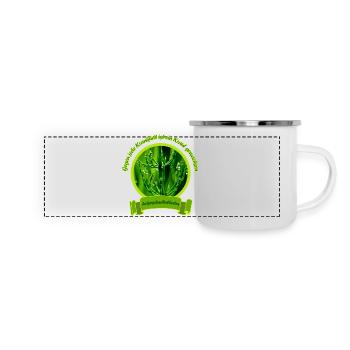 prêle des champs - Mug panoramique émaillé - blanc - Devant