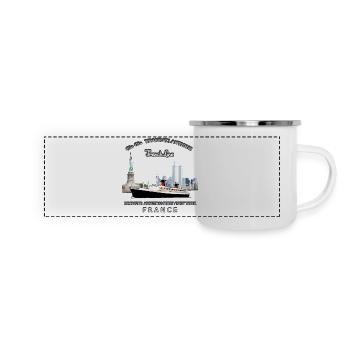 LINER FRANCE NEW YORK Louis RUNEMBERG © Adagp - Panoramic Camper Mug - white - Front