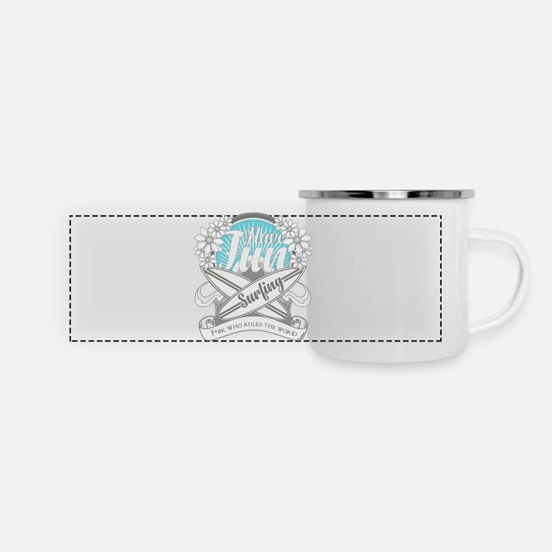 SURF, SURF - Mug panoramique émaillé - blanc