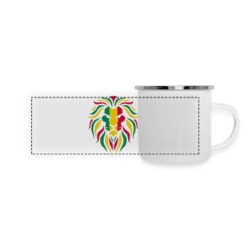 Reggae Rasta Lion - Panoramic Camper Mug - white - Front