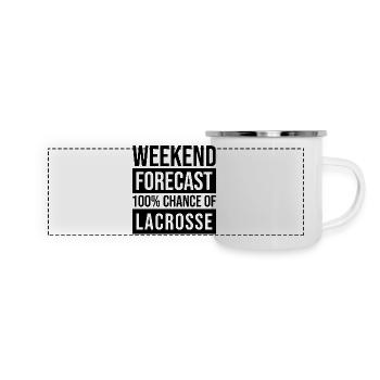 Lacrosse - Panorama Emaille-Tasse - Weiß - Vorne