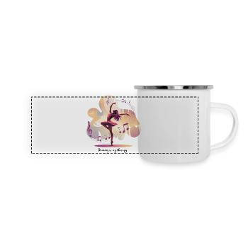 La danse est ma thérapie – Dancing Ballet Hip-Hop - Mug panoramique émaillé - blanc - Devant