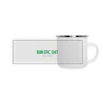 Run Epic Shit - Trail Running - Mug panoramique émaillé - blanc - Devant