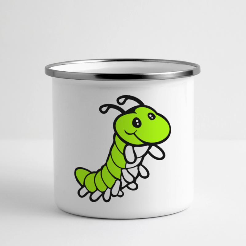 Chenille douce douce petits sourires amicale heureuse Mug panoramique émaillé