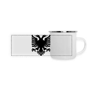 Shqipe Eagle – Albania Double Head National Flag - Panoramic Camper Mug - white - Front