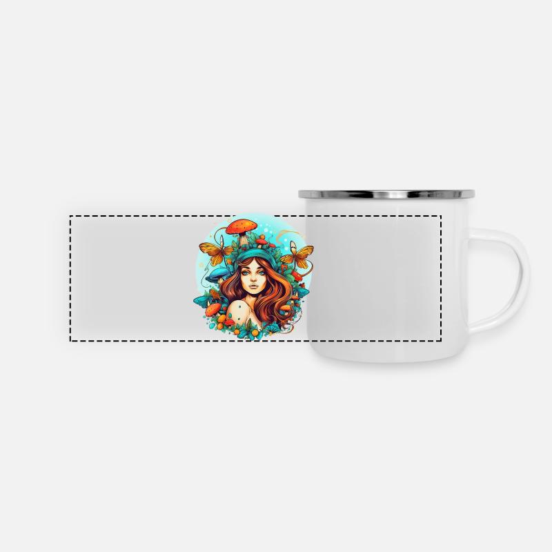 Forêt de conte de fées - Mug panoramique émaillé - blanc
