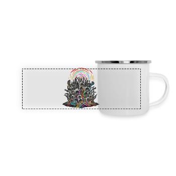 Psychedelischer Sprecher - Panorama Emaille-Tasse - Weiß - Vorne