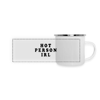 Hot person irl - Panoramic Camper Mug - white - Front